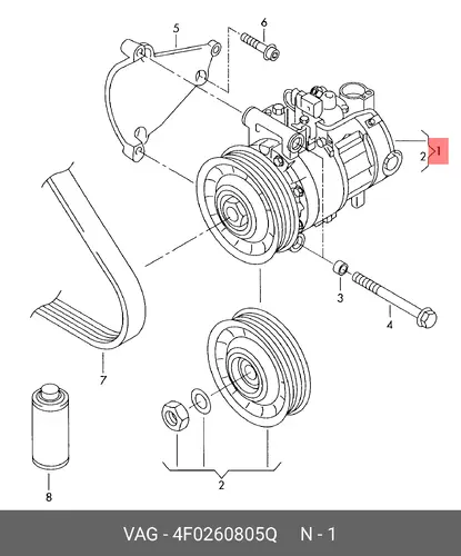компрессор 4F0260805Q VAG