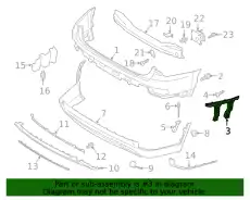 КРОНШТЕЙН ПАНЕЛИ БАМПЕРА 86652S8001 HYUNDAI