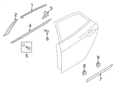 МОЛДИНГ ДВЕРИ 832503V000 HYUNDAI