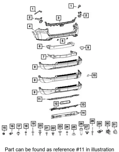 FASCIA 68552618AA CHRYSLER