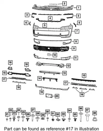 FASCIA 6UG18SZLAA CHRYSLER
