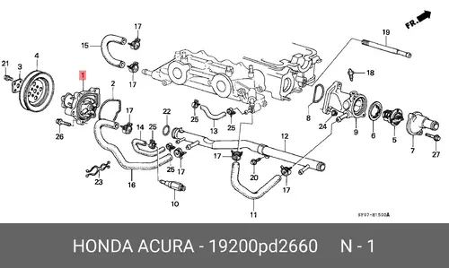 помпа Hond 19200PD2660 HONDA
