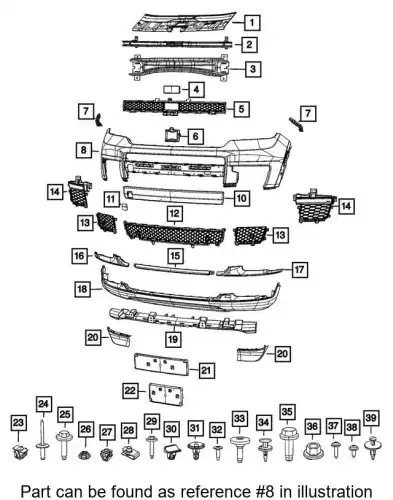 FRONT UPPER 68538437AA CHRYSLER
