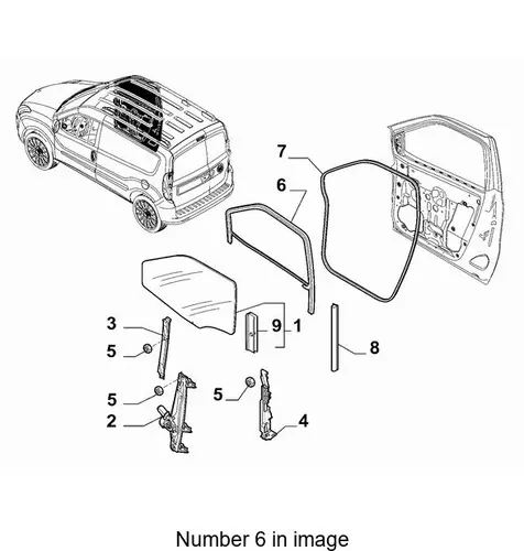 Уплотнитель двери CHRYSLER 52098860