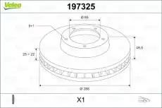 Тормозной диск VALEO 197325