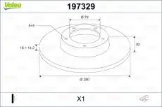 Тормозной диск VALEO 197329