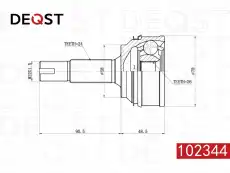 ШРУС наружный DEQST 102344
