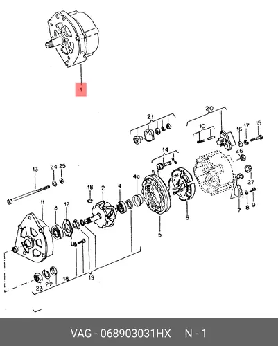 генератор VW 068903031HX VAG