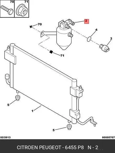 Осушитель кондиционера PSA 6455 P8