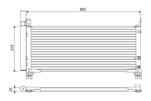 Конденсер LEXUS GS RC 822664 VALEO