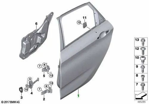 Дверь П Зд 41009631840 BMW