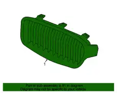 Решетка радиатора BMW 51135A3D031