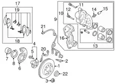 Тормозные колодки дисковые MAZDA L2Y6-33-28ZB