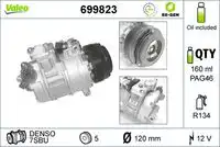 компрессор кондиционера 699823 VALEO