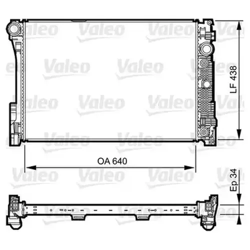 Радиатор системы охлаждения двигателя VALEO 735292
