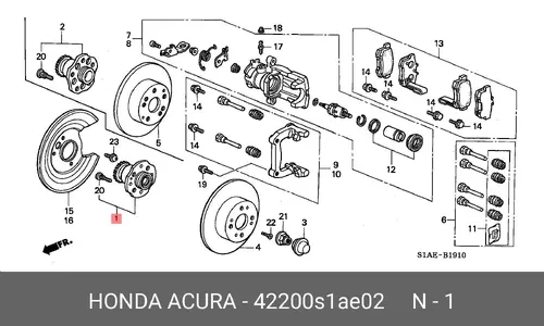 Ступица HONDA 42200S1AE02