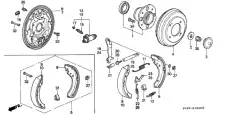 Тормозные колодки барабанные HONDA 43154SM4A01