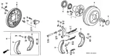 Тормозные колодки барабанные HONDA 43153SR4A02