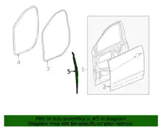 Уплотнитель двери GM 84804870