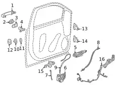 LATCH 13546503 GM