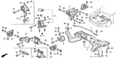 Подушка крепления двигателя HONDA 50810ST7000