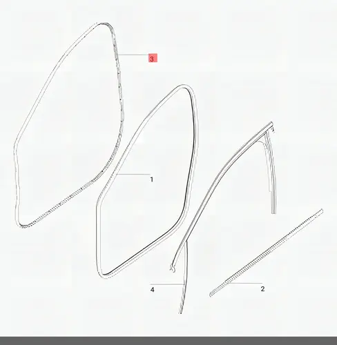 Уплотнитель двери HAVAL 6107300XST01A