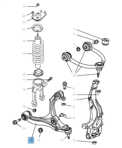 Рычаг подвески JEEP K52089980AI