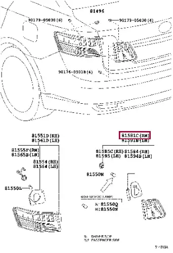 Фара TOYOTA / LEXUS 8158105090