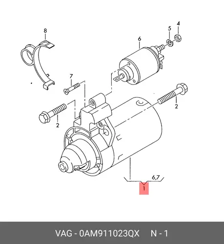 Стартер VAG 0AM911023QX