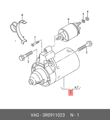 Стартер VAG 3R0911023