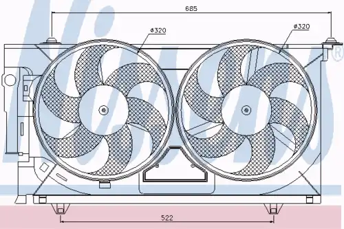Fan assembly 85321 NISSENS