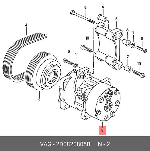 компрессор конд. 2D0820805B VAG