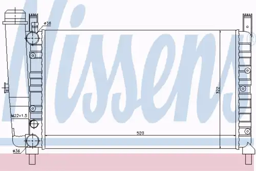 Radiator 61852 NISSENS