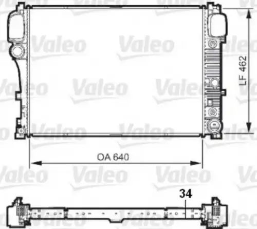 Радиатор системы охлаждения двигателя VALEO 735299