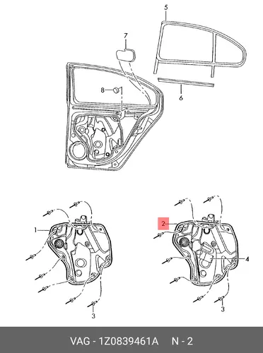 Стеклоподъемник VAG 1Z0839461A