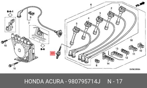 Свеча зажигания HONDA 980795714J