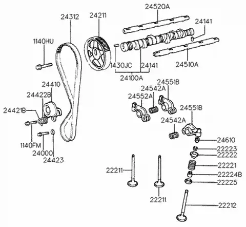 Распредвал HYUNDAI / KIA 2420026003