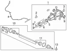 AXLE ASY - REAR MU7Z-4000-D FORD