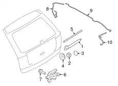 BLADE ASY - WIPER 7T4Z17528ACA FORD