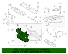 BRACKET - RADIATOR GRILLE JR3Z-8B455-B FORD