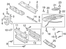 BRACKET - RADIATOR GRILLE JR3Z-8B455-B FORD