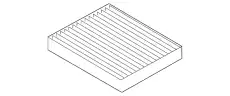 FILTER - ODOUR AND PARTICLES JX6Z-19N619-E FORD
