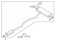 MUFFLER ASY - REAR DS7Z5230N FORD