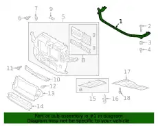 SUPPORT - RADIATOR L1MZ-16138-G FORD