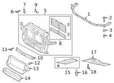 SUPPORT - RADIATOR L1MZ-16138-G FORD