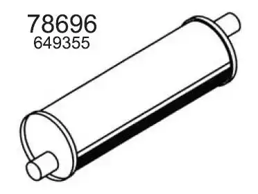 Глушитель DAF 3300 649355 78696 HOBI
