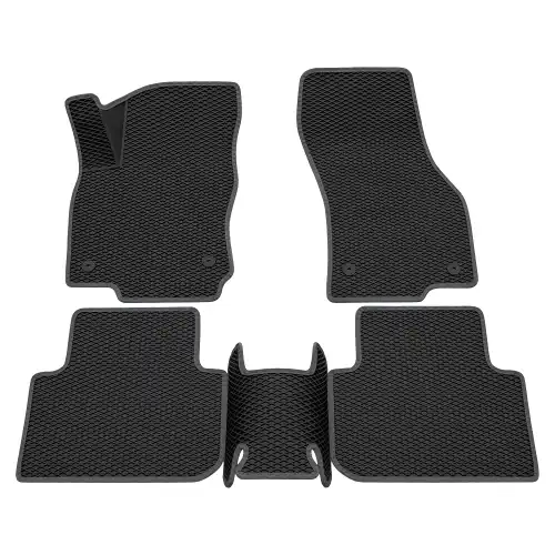 Коврики в салон REZKON 9230035102 Skoda Karoq 2020-н.в. 4 шт., серый черный