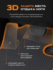 Коврики в салон REZKON 9230030103 Skoda Kodiaq 2017-н.в. 4 шт., синий черный