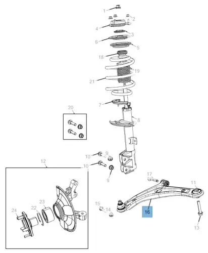 Рычаг подвески JEEP K05105040AI