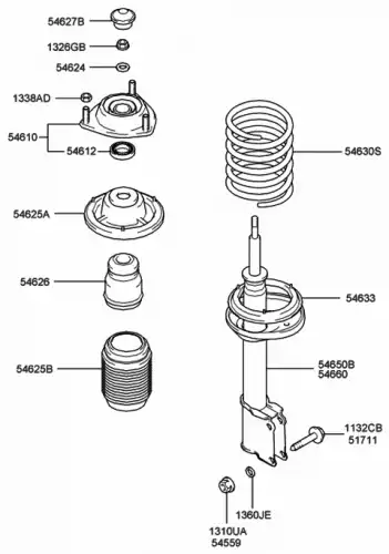 АМОРТИЗАТОР 5466025050 HYUNDAI